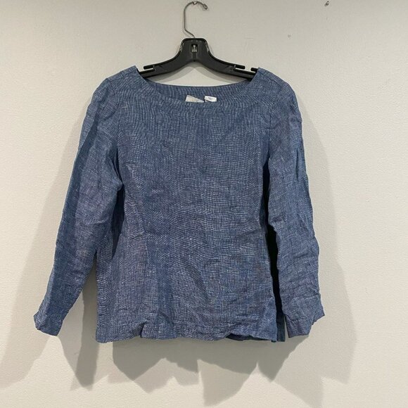 NWOT Linen Denim Sigrid Olsen Shirt - Size Small - Picture 1 of 8